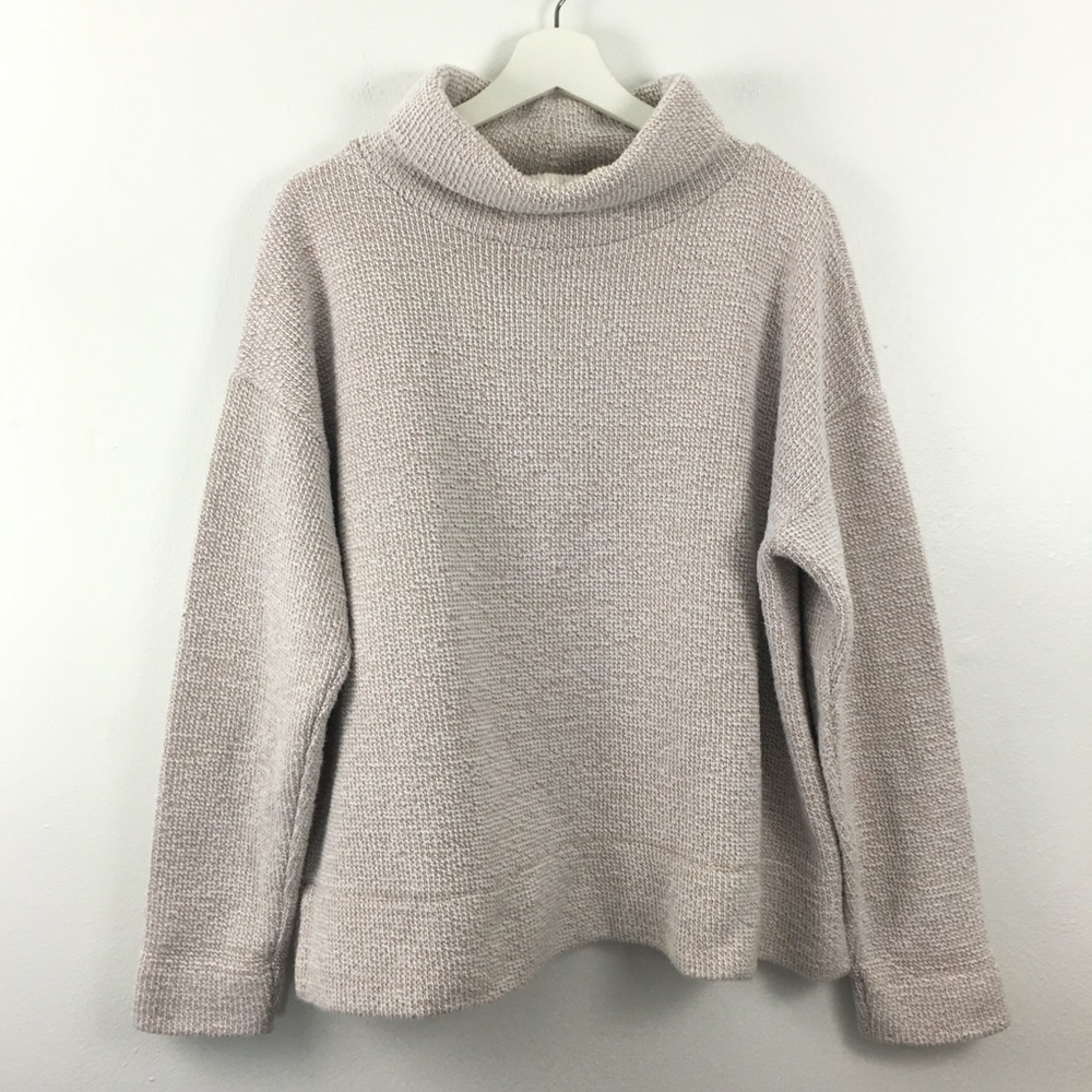 LOFT Cream Cowl Neck Sweater Soft Knit Timeless Design